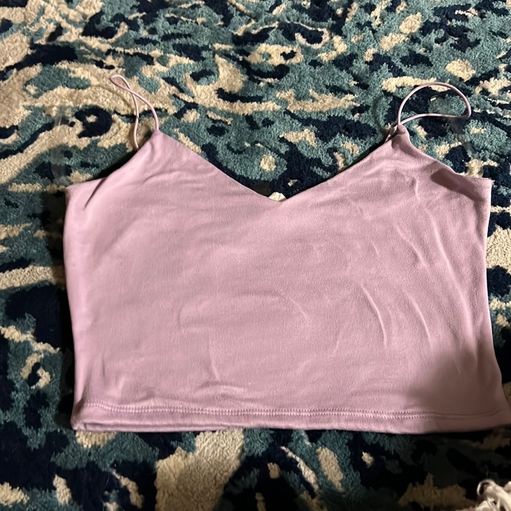 light pink cropped tank top
